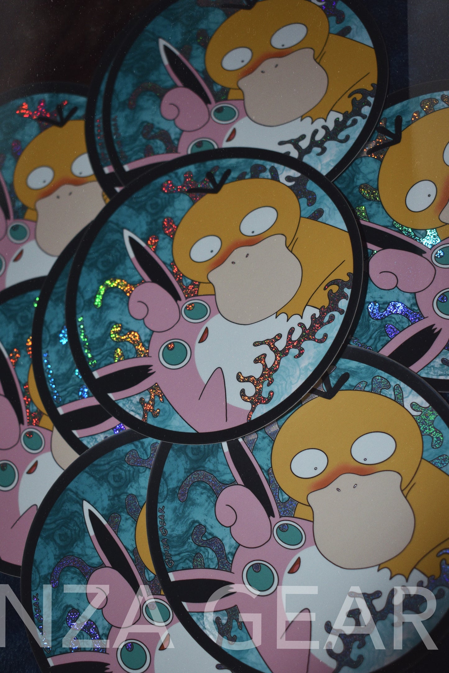 LOVE DUCK SPOT HOLOGRAPHIC STICKER/DECAL ANIME