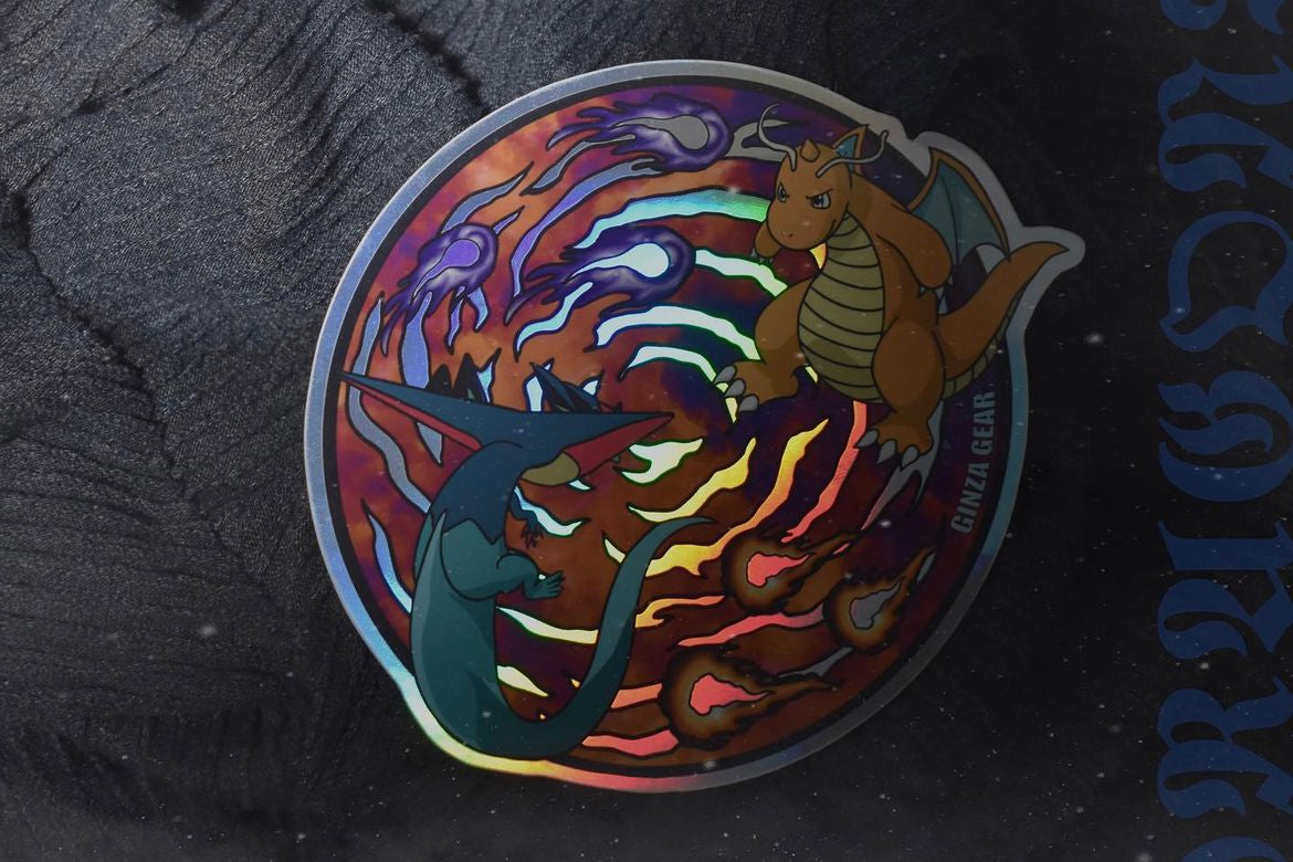 DRAGON FIGHT SPOT HOLOGRAPHIC STICKER/DECAL ANIME