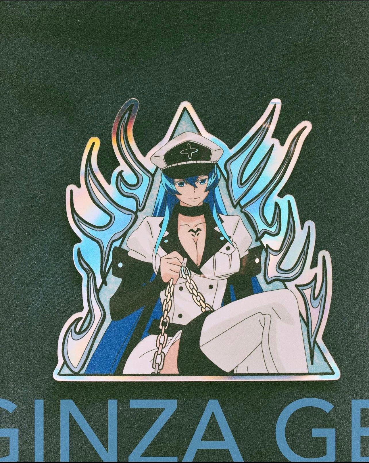 ESDEATH ANIME GIRL SPOT HOLOGRAPHIC STICKER/DECAL ANIME